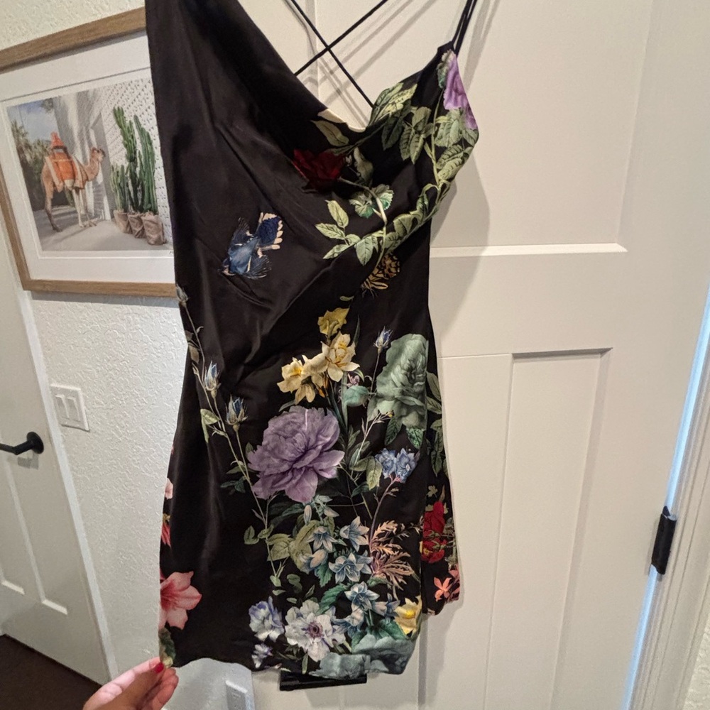 Alice+Olivia Harmony Cowl Slip Dress